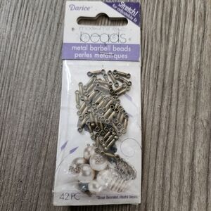 Darice Metal Barbell Beads Jewelry‎ Making Crafts Beads Bead Soup DIY BC161